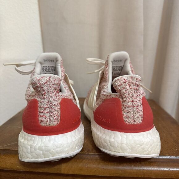 EUC adidas Ultra Boost 4.0 Chalk White Active Red Womans 6 DB3209 Shoes Running - Picture 6 of 15